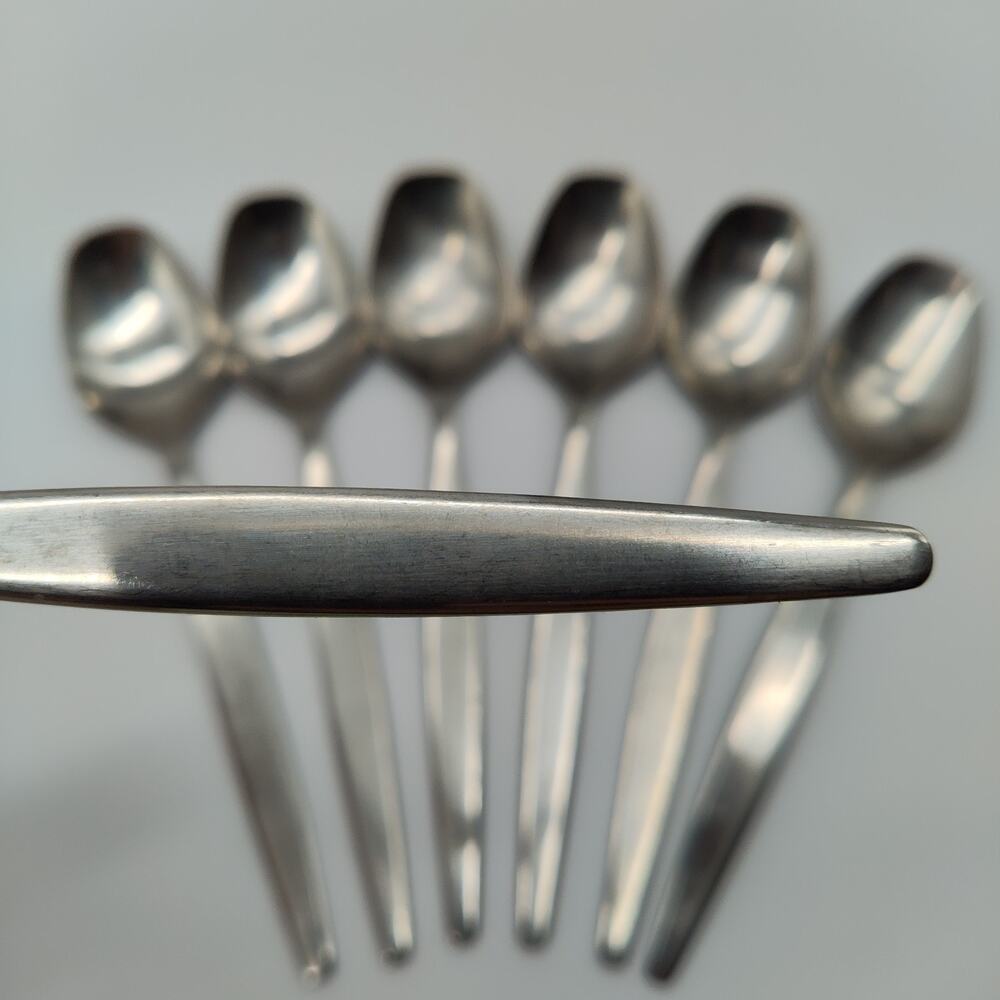 7X Tsp Gense FOCUS Satin 18-8 Stainless SWEDEN Flatware 6" Teaspoons